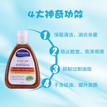 Redwin煤焦油洗发水去头屑止痒控油清洁头皮护发250ml