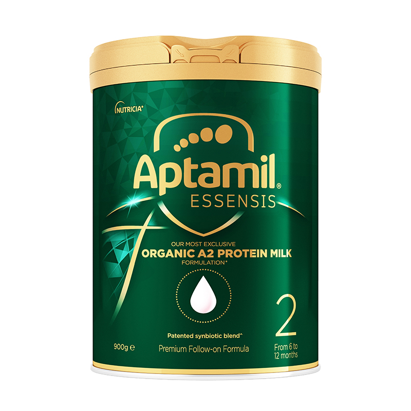 Aptamil爱他美ESSENSIS奇迹绿罐 澳洲版有机A2婴儿配方奶粉 二段6-12月 900g