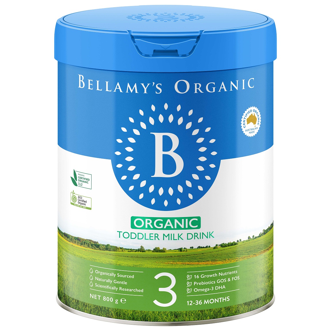 新包装Bellamy’s贝拉米有机三段800g  6罐极速发货包直邮