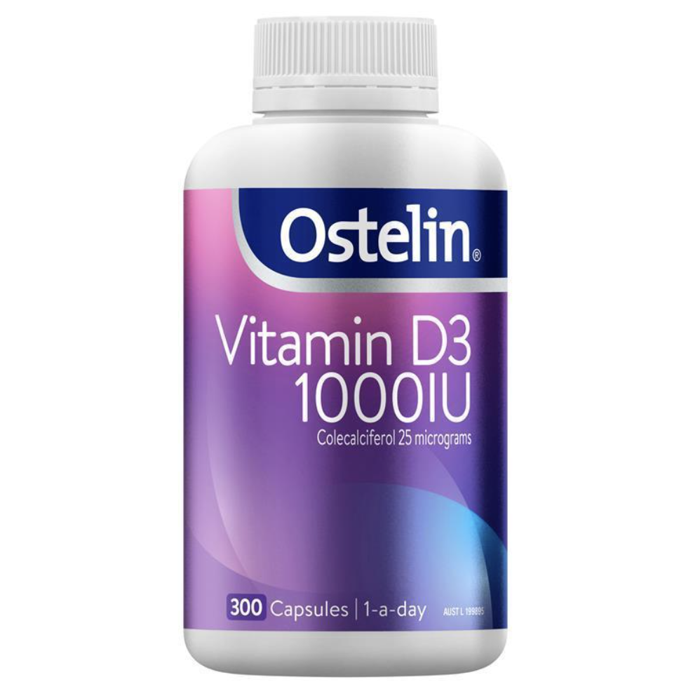 Ostelin 维生素D3 1000IU  Vitamin D 1000IU - D3 300粒